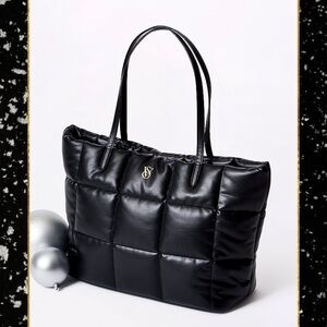 Victoria's Secret Black Quilted Tote